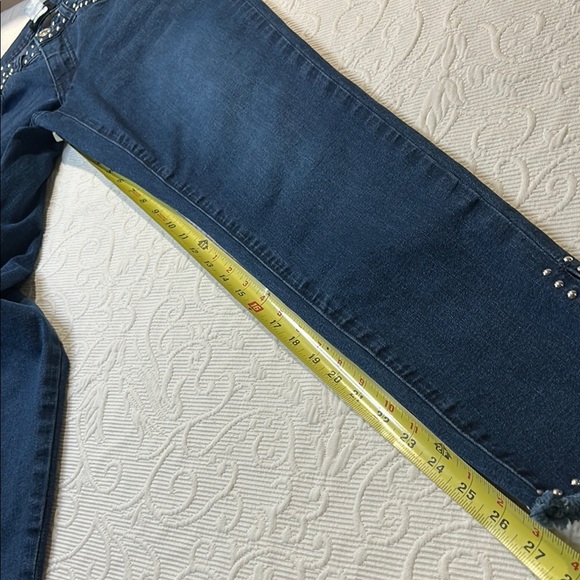 VENUS Dark Blue Studded Skinny Jeans - Picture 10 of 11